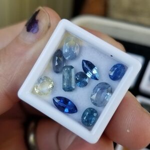 10 Natural blue sapphire lot